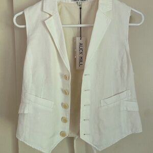 NWT - Alex Mill "Suitish Vest" White Size S